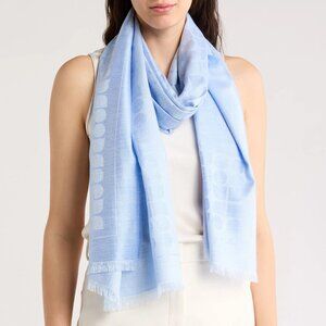 Kate Spade Astral Blue Noelle Jacquard Oblong Scarf Great Mother's Day Gift NWT